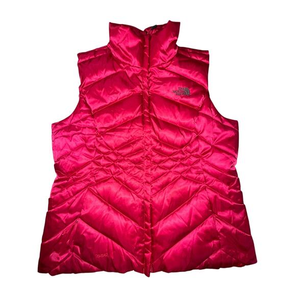 The North Face Aconcagua Vest Womens Lg 550 Goose Down Quilted Puffer Pink NWOT - Picture 1 of 6